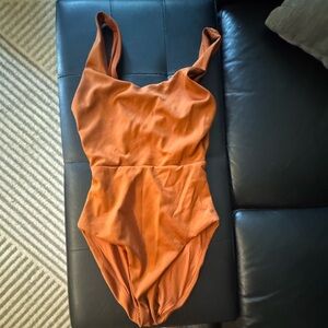 Left On Friday Orange One Piece Swimsuit
